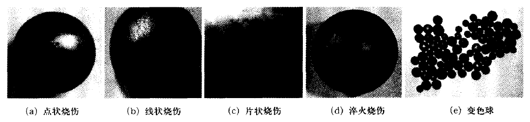 图1 钢球烧伤的表现特征